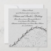 Carré Pearl faire-part de mariage (Dos)