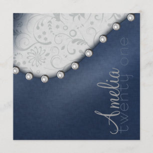 Carré Pearl Invitation d'anniversaire
