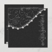 Carré Pearl Invitation Fiançailles (Devant / Derrière)