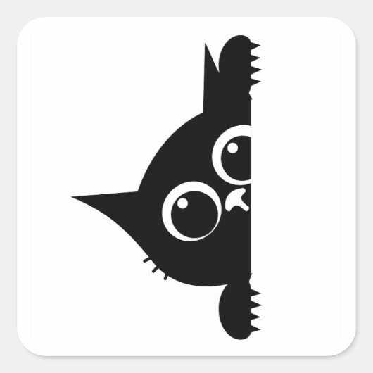 Carré Peekaboo Cat Sticker (Devant)