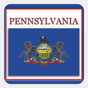 Carré Pennsylvania State Flag Design Sticker