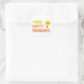 Carré Pensez Happy Thoughts Sticker Citation Motivationn (Sac)