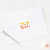 Carré Pensez Happy Thoughts Sticker Citation Motivationn (Enveloppe)