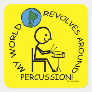 Carré Percussion - Le monde tourne autour du Sticker Car