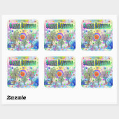 Carré Père Noël Barbara Deep Dream Sticker (Feuille)