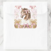 Carré Personalized Horse Sticker – Blush Pink (Sac)