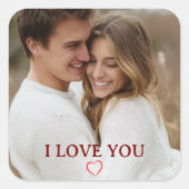 Carré Personalized Photo You&Me Valentine's Day Sticker (Devant)