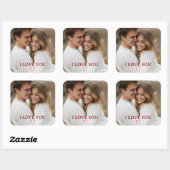 Carré Personalized Photo You&Me Valentine's Day Sticker (Feuille)