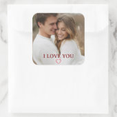 Carré Personalized Photo You&Me Valentine's Day Sticker (Sac)