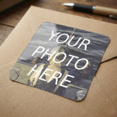 Carré Personalized Square Photo Sticker Sheet