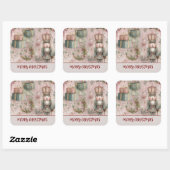 Carré Personalized Xmas Sticker – Merry Christmas (Feuille)