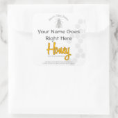 Carré personnalisé Bouteille de miel Étiquette per (Sac)