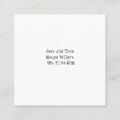 Carré Petit animal de compagnie et Carte de visite assis (Dos)