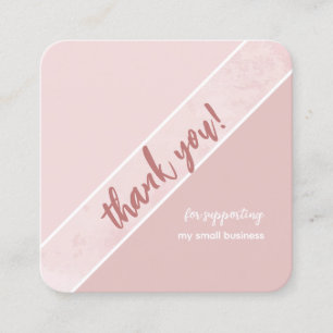 Carré Petit Carte de visite de Merci rose doux