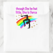 CARRÉ PETIT MAIS FIERCE CUSTOMISÉ GYMNAST STICKER (Sac)