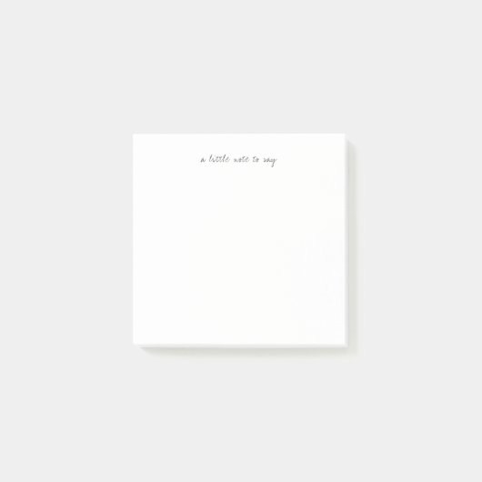 Carré Petit mot pour dire Script Post-it note (Devant)