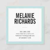 Carré photo moderne coiffeur carte de visite (Dos)