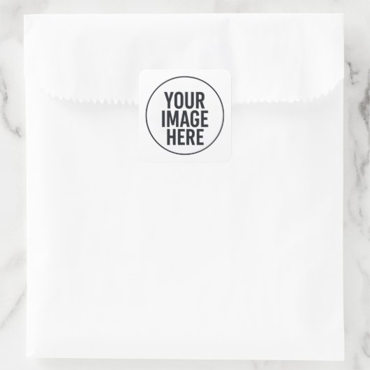 Carré Photo Upload Sticker | Waterproof Square Lable (Sac)