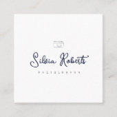 Carré photographe de logo moderne carte de visite (Devant)