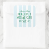Carré Pickleball Party Favoriser Green & Blue Sticker De (Sac)