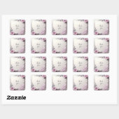 Carré Pink Floral Frame Sticker (Feuille)