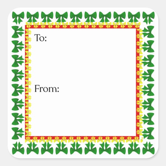 Carré Plaid Bows Sticker (Devant)