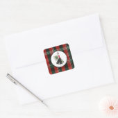 Carré Plaid Christmas Sticker (Enveloppe)