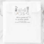 Carré Plante moderne | Sticker Faire-part mobile (Sac)