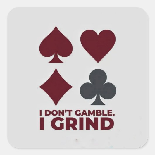 Carré "Playing Cards Sticker Set – ♠ ♥ ♦ ♣" (Devant)