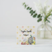 Carré pointille le carte de visite moderne d'oiseau (Debout devant)