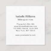 Carré Points modernes Noir Gold (Imitat) Carte de visite (Dos)