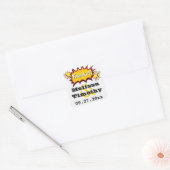 Carré Pop Art Wedding Favoriser Sticker (Enveloppe)