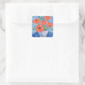Carré Poppies Dans Sticker Vase (Sac)