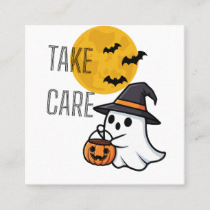 Carré Prendre soin de la carte de visite Halloween de fa