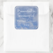 Carré Presented in Memory of Template Square Sticker (Sac)