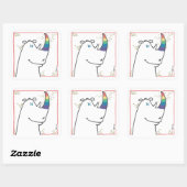 Carré Pride Rhino sticker (Feuille)