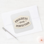 Carré Progrès sur la perfection - Sticker motivationnel (Enveloppe)