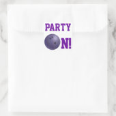 Carré Purple Bowling Ball Party sur Sticker (Sac)
