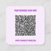 Carré QR Code Info Nom Site Web Votre Carte de visite co (Devant)