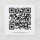 Carré QR Code Social Media Logo Carte de visite (Devant)