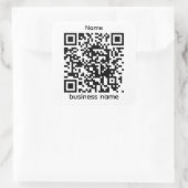 Carré QR Sticker Template (Sac)