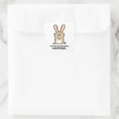 Carré Quel Que Soit Hoppens, Hoppens Sticker Rabbit Pun (Sac)