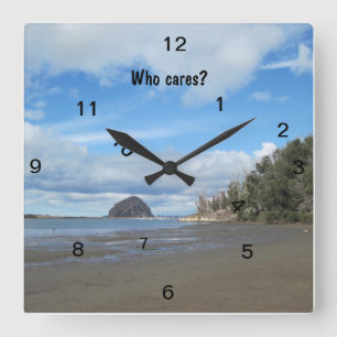 Carré "qui s'inquiète ?" Horloge murale
