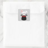 Carré Rabbit dans un Sticker Magicien Casquette (Sac)