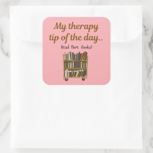 Carré Read More Books –  Book Lover Therapy Sticker (Sac)