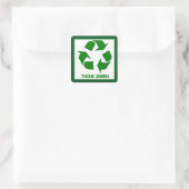 Carré Recycler Pensez Sticker vert (Sac)