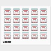 Carré Red | Billet de cinéma Turquoise Sticker Merci d'a (Feuille)