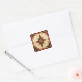 Carré Red Decorative Holiday Sticker (Enveloppe)