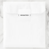 Carré [ REDACTED ] Minimalist Typographic Secret Sticker (Sac)