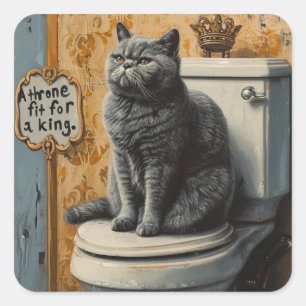 Carré Regal Restroom : Chubby British Short-hair Sticker